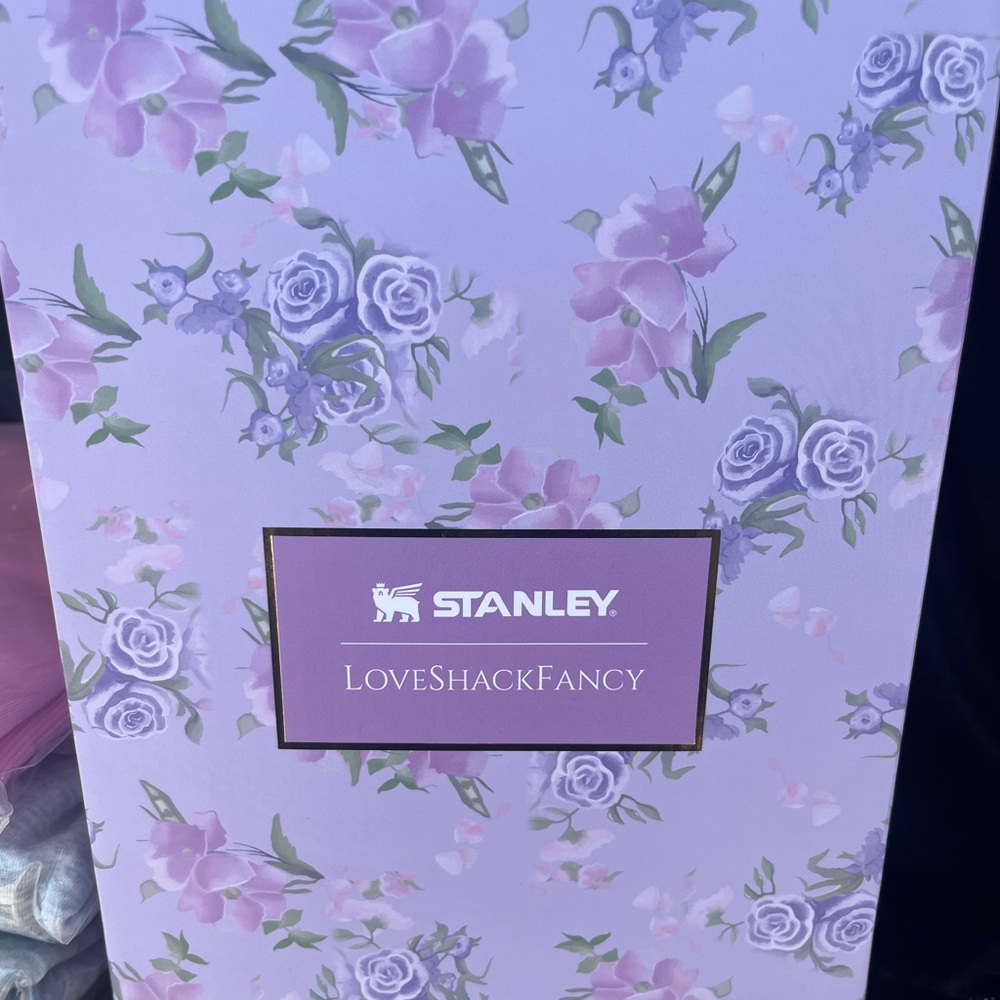 Stanley x Loveshackfancy “Happy Thoughts” viral purple cup floral flowers 💜 gift - Picture 6 of 9
